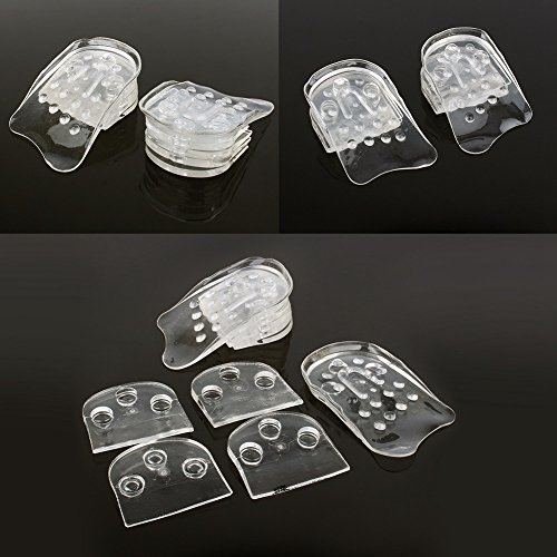 Gel Heel Cup - Inserción de silicona para hombres, plantillas para zapatos de mujer, para fascitis plantar, dolor en el talón, espolón óseo y soporte de absorción de choque