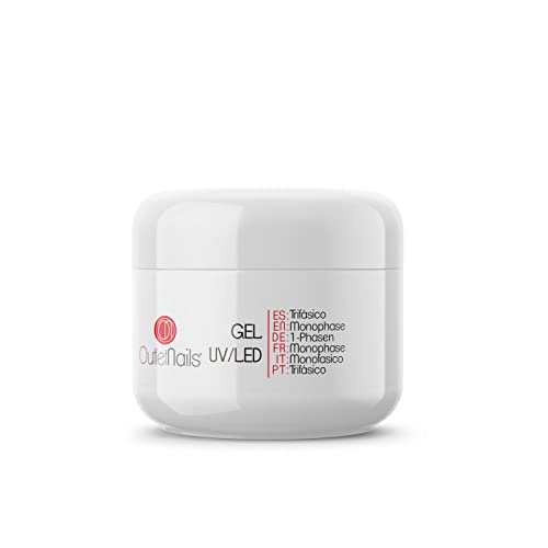 Gel Trifasico UV/LED 15ml para Uñas de OUTLET NAILS, transparente, Viscosidad media, Monophase Gel UV/LED/Monofasico