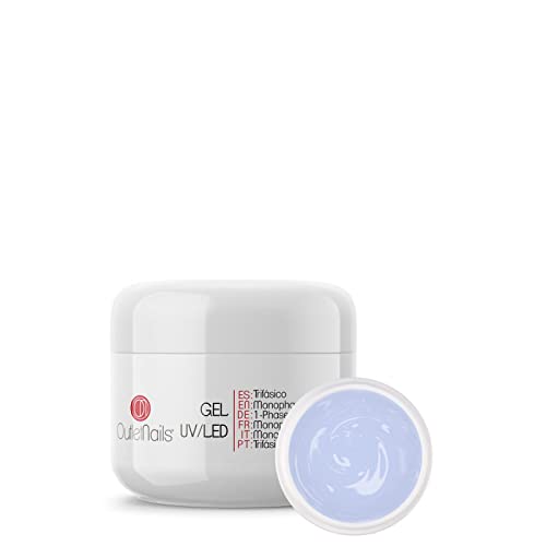Gel Trifasico UV/LED 15ml para Uñas de OUTLET NAILS, transparente, Viscosidad media, Monophase Gel UV/LED/Monofasico