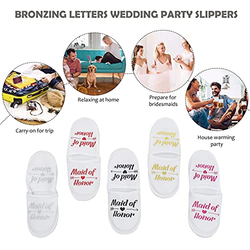Generic 10 Pares de Zapatillas de Boda Pijama Fiesta Zapatillas Desechables Despedida de Soltera Sexy Suministros Novedad Nupcial Ducha Regalos Decoración para Pijama Boda Despedida de