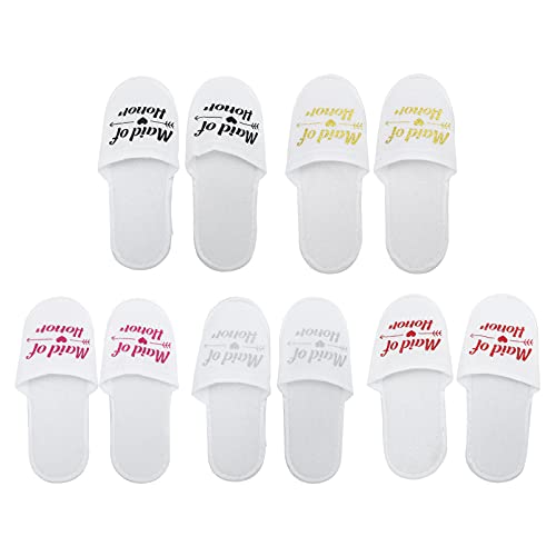 Generic 10 Pares de Zapatillas de Boda Pijama Fiesta Zapatillas Desechables Despedida de Soltera Sexy Suministros Novedad Nupcial Ducha Regalos Decoración para Pijama Boda Despedida de