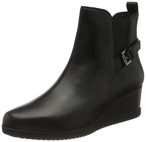 Geox D ANYLLA WEDGE C Ankle Boot Mujer, Negro (Black), 39 EU