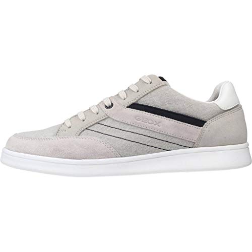 Geox Hombre Zapatos de Cordones U WARRENS, de Caballero Calzado Deportivo,Zapato con Cordones,Calzado de Exterior,Ocio,Grau,45 EU / 10.5 UK