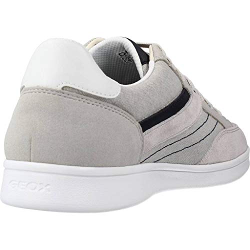 Geox Hombre Zapatos de Cordones U WARRENS, de Caballero Calzado Deportivo,Zapato con Cordones,Calzado de Exterior,Ocio,Grau,45 EU / 10.5 UK