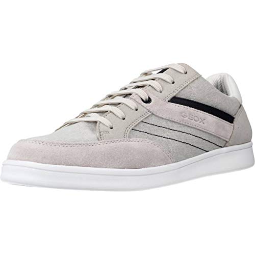 Geox Hombre Zapatos de Cordones U WARRENS, de Caballero Calzado Deportivo,Zapato con Cordones,Calzado de Exterior,Ocio,Grau,45 EU / 10.5 UK