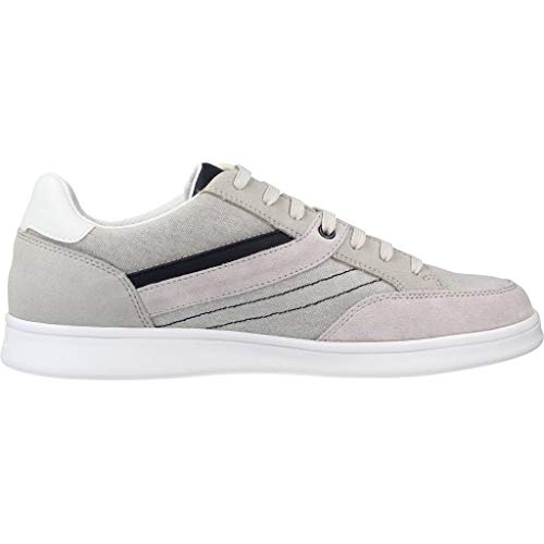 Geox Hombre Zapatos de Cordones U WARRENS, de Caballero Calzado Deportivo,Zapato con Cordones,Calzado de Exterior,Ocio,Grau,45 EU / 10.5 UK