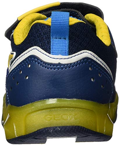 Geox J Inek Boy B, Zapatillas Niños, Azul (Navy/Yellow C0657), 31 EU