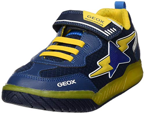 Geox J Inek Boy B, Zapatillas Niños, Azul (Navy/Yellow C0657), 31 EU