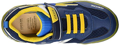 Geox J Inek Boy B, Zapatillas Niños, Azul (Navy/Yellow C0657), 31 EU