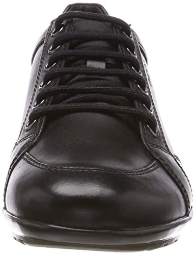 Geox U SYMBOL D Oxford Flat Hombre, Negro (Black), 45 EU