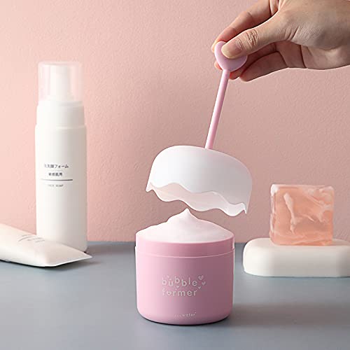 GEQIAN Dispensador de gel de ducha limpiador facial espumante taza – Limpiador facial espuma Maker Cup Cute Skincare Tools para niña lavado de cara ducha