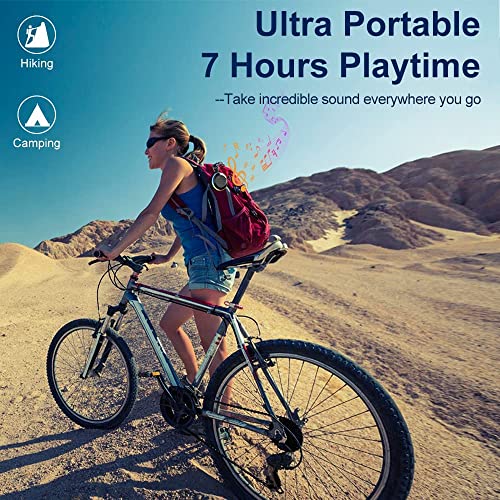 Geryst Altavoz Bluetooth Ducha, Mini Altavoces Portatil Bluetooth 5.0 Extra Bass, IPX7 Impermeable Altavoz Inalámbrico con Mic, Ventosa, Anillo Colgante, luz LED, Radio FM, para Fiesta Piscina