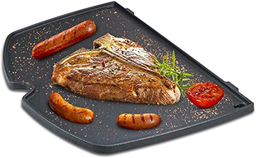 GFTIME 38.6cm 6559 Accesorios de Plancha de Hierro Fundido para Weber Q200 Q220 Q2000 Q2200 396000 396001 396002 566002 53060001 54060001 Piezas de Repuesto