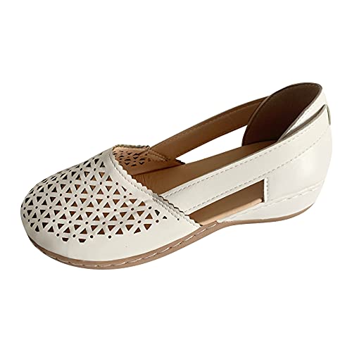 Ghemdilmn Zapatos de bota planos para mujer, mocasín, de piel, ligeros, planos, para conducir y veraniego., color, talla 37 EU