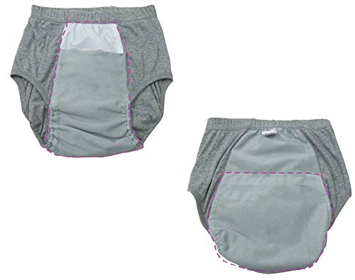 GHzzY Pantalones de incontinencia para Hombres y Mujeres - Calzoncillos Lavables con Almohadilla súper Absorbente - Reutilizable pañales de Tela para Adultos,3,XXL