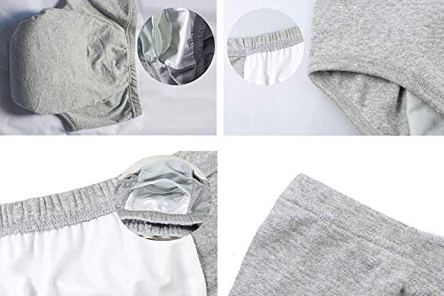 GHzzY Pantalones de incontinencia para Hombres y Mujeres - Calzoncillos Lavables con Almohadilla súper Absorbente - Reutilizable pañales de Tela para Adultos,3,XXL