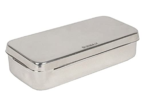 Gima 26653 - Caja de acero inoxidable, 18 cm de largo, 8 cm de ancho, 4 cm de altura
