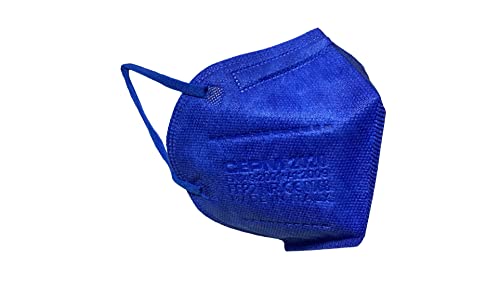 Gima CEPM Comfymask Masque Filtrant FFP2 NR, Fabriqué en Italie, 5 couches, Couleur Bleu électrique, Barrette Nasale Conformable, avec élastiques, certifié EPI, 20 Masque dans des sachets de 2 pièces