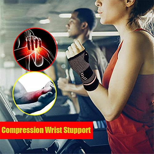 Gimnasio manga vendaje transpirable muñeca mano apoyo guantes esguince artritis apoyo, ver fotos, 90