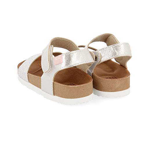 Gioseppo 47903, Sandalias con Punta Abierta Niñas, Plateado (Plata 000), 28 EU