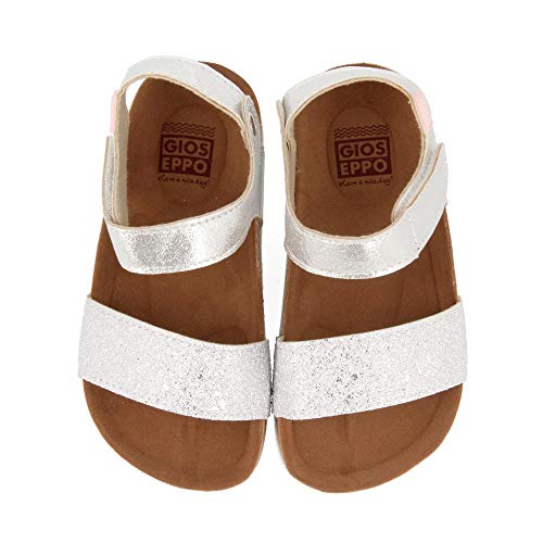 Gioseppo 47903, Sandalias con Punta Abierta Niñas, Plateado (Plata 000), 28 EU