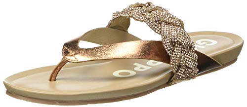 Gioseppo MUKWA, Sandalias Planas Mujer, Bronce, 38 EU