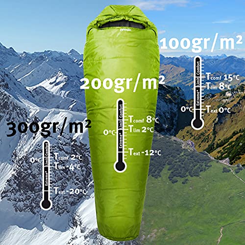 gipfelsport Saco de Dormir Momia Invierno Verde