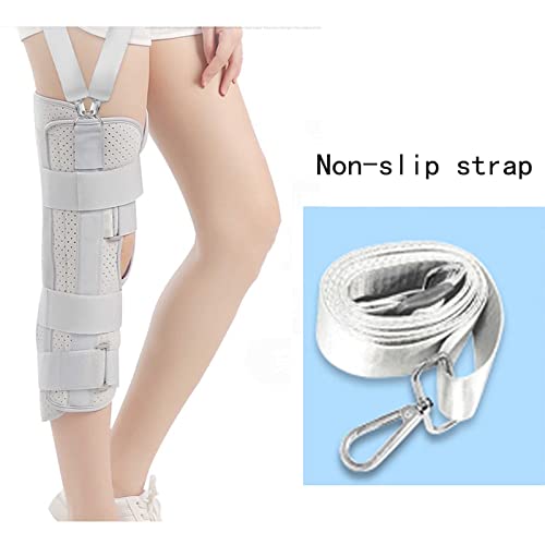 Gitdot Rodillera De Fijación La Articulación Rodilla Rehabilitación Fractura Rótula Transpirable Protector Férula Que No Se Dobla Añadir Correa para El Hombro