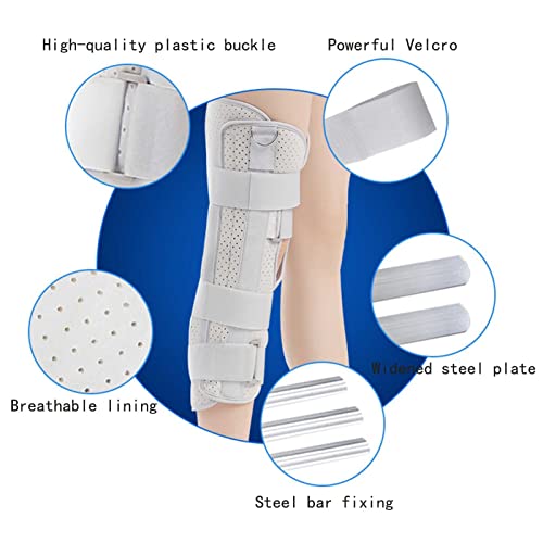 Gitdot Rodillera De Fijación La Articulación Rodilla Rehabilitación Fractura Rótula Transpirable Protector Férula Que No Se Dobla Añadir Correa para El Hombro