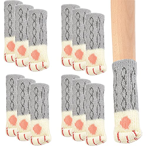 GJSAIHA 12 Piezas Calcetines para Patas De Silla Calcetines Elásticos para Mesa Calcetines para Sillas Y Muebles Protectores De Piso para Patas De Sillas Evita Arañazos Y Ruidos Antideslizantes