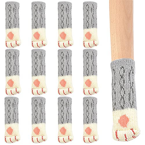 GJSAIHA 12 Piezas Calcetines para Patas De Silla Calcetines Elásticos para Mesa Calcetines para Sillas Y Muebles Protectores De Piso para Patas De Sillas Evita Arañazos Y Ruidos Antideslizantes