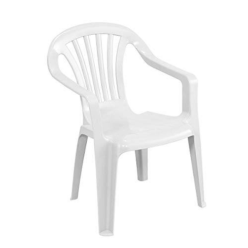 GLIFE 4X Sillas plásticas para Terraza Jardín Patio Playa Camping Blancas apilables