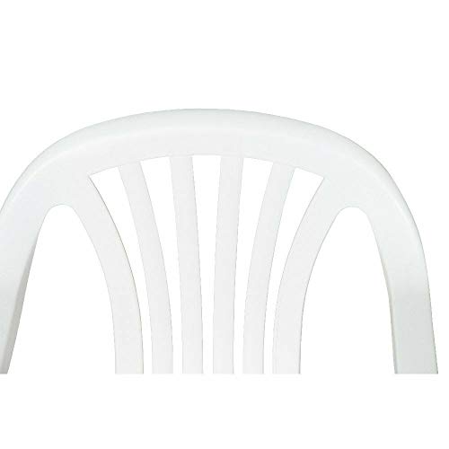 GLIFE 4X Sillas plásticas para Terraza Jardín Patio Playa Camping Blancas apilables