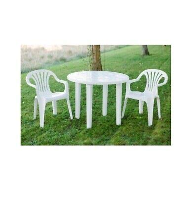GLIFE 4X Sillas plásticas para Terraza Jardín Patio Playa Camping Blancas apilables