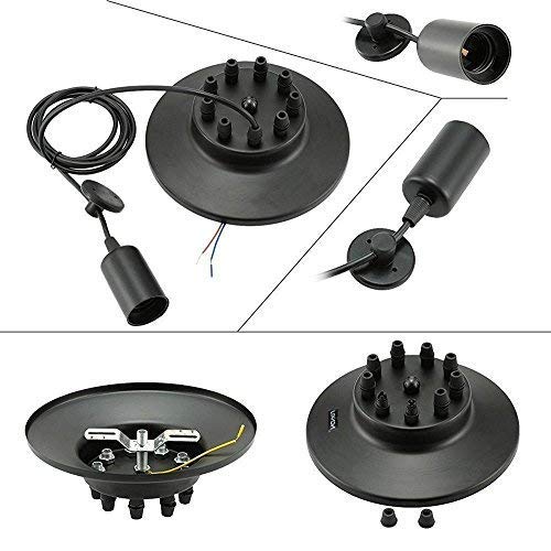 Glighone Lámpara colgante vintage industrial Loft lámpara de techo retro 8 La DIY techo araña lámpara E27 colgante bombilla estilo rústico
