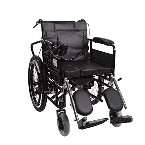 GLXLSBZ Rueda para Personas Mayores Rueda eléctrica para Personas Mayores con Respaldo Alto Mesa de Comedor Cama Inodoro Discapacitados Ancianos Scooter Adulto (Regalos Ancianos)