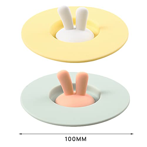 GmeDhc Tapas de silicona para tazas, 4 Piezas Creativa Tapa de copa de silicona para tazas, Reutilizables cubierta de taza de antipolvo para té cerveza, Fundas fe Silicona Para Tazas fe Vidrio