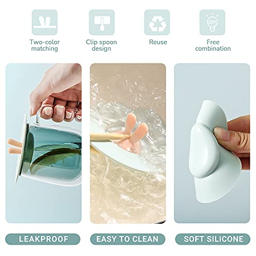 GmeDhc Tapas de silicona para tazas, 4 Piezas Creativa Tapa de copa de silicona para tazas, Reutilizables cubierta de taza de antipolvo para té cerveza, Fundas fe Silicona Para Tazas fe Vidrio