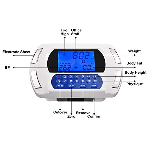 GMF Escala De Altura Y Peso 60~210cm, Bascula Medica con Tallimetro, Básculas Médicas Digitales Ligeras Portátiles, Mano Apretón Hoja De Electrodos