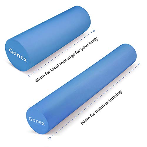 Gonex Foam Roller 45cm 90cm Rodillo de Espuma para Ejercicios de Espalda de Fitness, Estiramientos de Masaje y Pilates Yoga