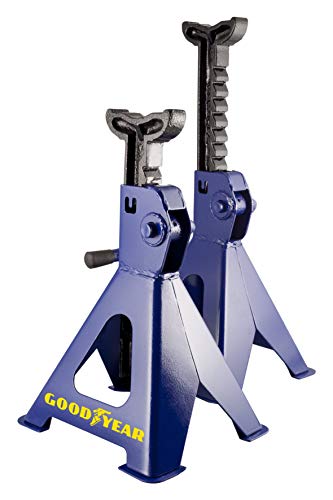 GOODYEAR GOD1251 Juego de 2 borriquetas para Coche de Acero de hasta 2 toneladas, Set de 2