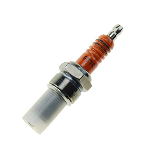 GOOFIT 14mm Iridium Power F7TC Bujías 4 piezas Universal reemplazo para GX120 GX160 GX200 GX240 GX270 GX340 GX390 Desbrozadora Pit Bike Scooter Go Kart ATV Quad Ciclomotor Naranja