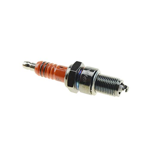 GOOFIT 14mm Iridium Power F7TC Bujías 4 piezas Universal reemplazo para GX120 GX160 GX200 GX240 GX270 GX340 GX390 Desbrozadora Pit Bike Scooter Go Kart ATV Quad Ciclomotor Naranja