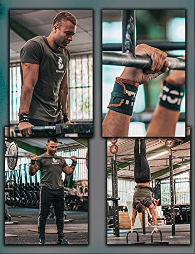 GORNATION Wrist Wraps Venda Muñeca por Calistenia/Calisthenics, Fitness, Crossfit, Entrenamiento de Peso Corporal Hombre y Mujer (Premium Black)
