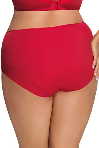 Gorsenia Braguita De Talle Alto para Mujeres K497 Paradise, Rojo,L