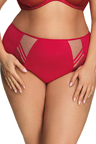 Gorsenia Braguita De Talle Alto para Mujeres K497 Paradise, Rojo,L
