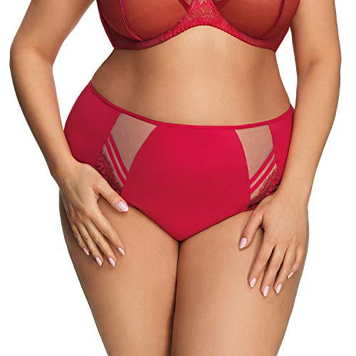 Gorsenia Braguita De Talle Alto para Mujeres K497 Paradise, Rojo,L