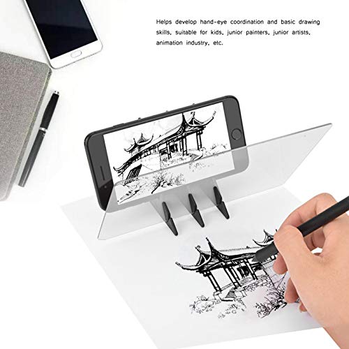 Goshyda Dibujo de espejo, copia de dibujo de espejo IP65 impermeable para tela blanca, telas no tejidas