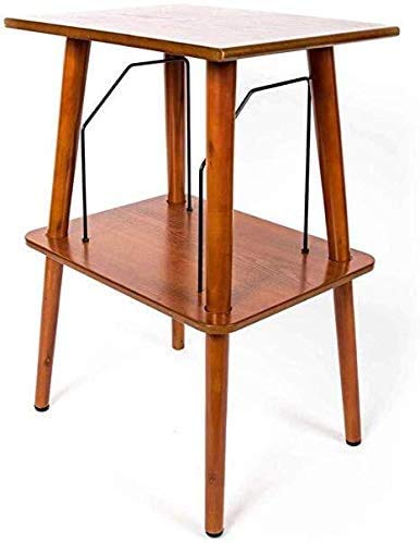 GPO Canterbury Soporte de mesa de madera retro con almacenamiento para vinilos (alberga 60-70 álbumes)