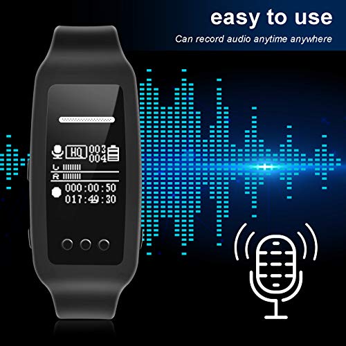 Grabadora de voz digital con grabación y reproducción activada por voz, 8 GB recargable estéreo HD grabadora de voz reproductor MP3 para conferencias, entrevistas, reuniones